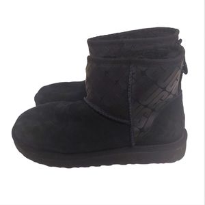 UGG classic mini II logo black women's 8
